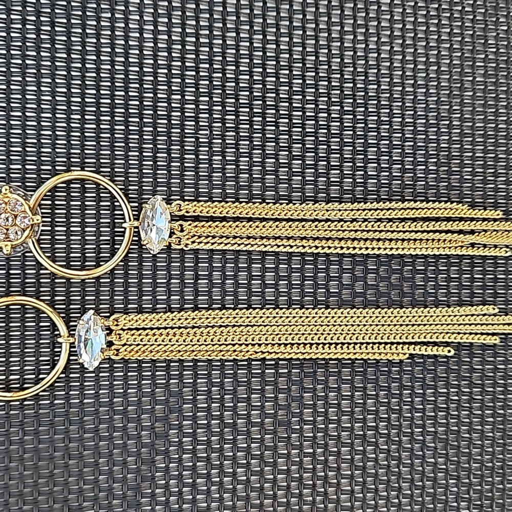 Stella & Dot Crystal Fringe Earrings